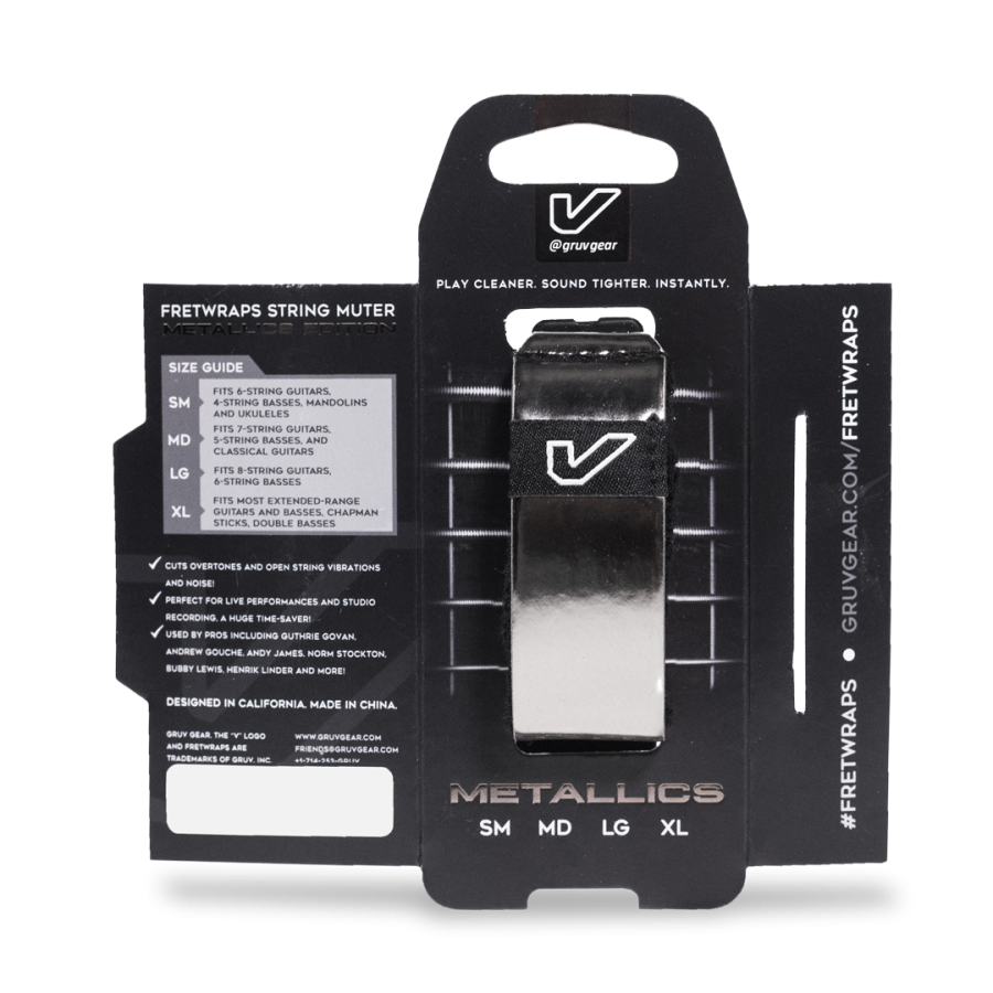 Preview: GruvGear FretWrap Small Metallics Titanium