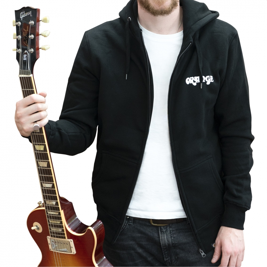 Orange Hoodie BLACK M